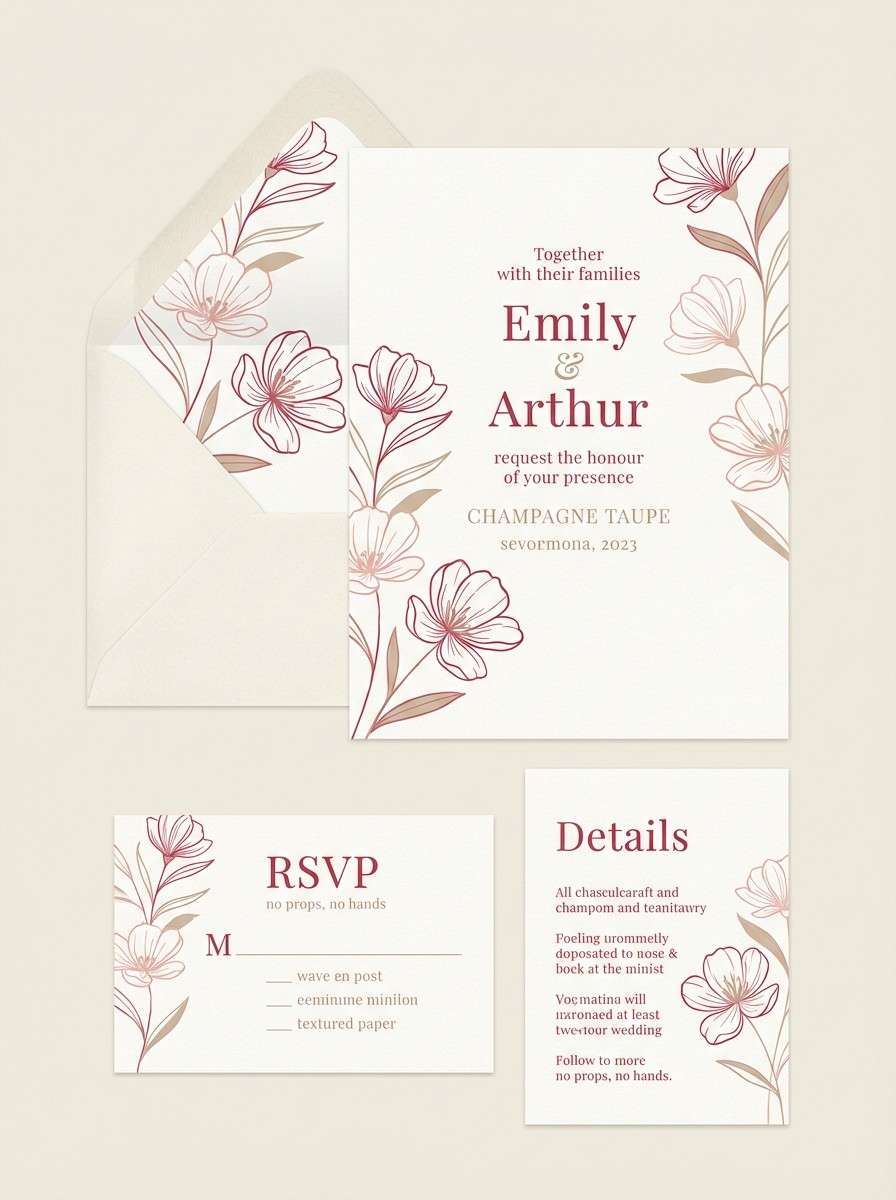 rose red invite suite