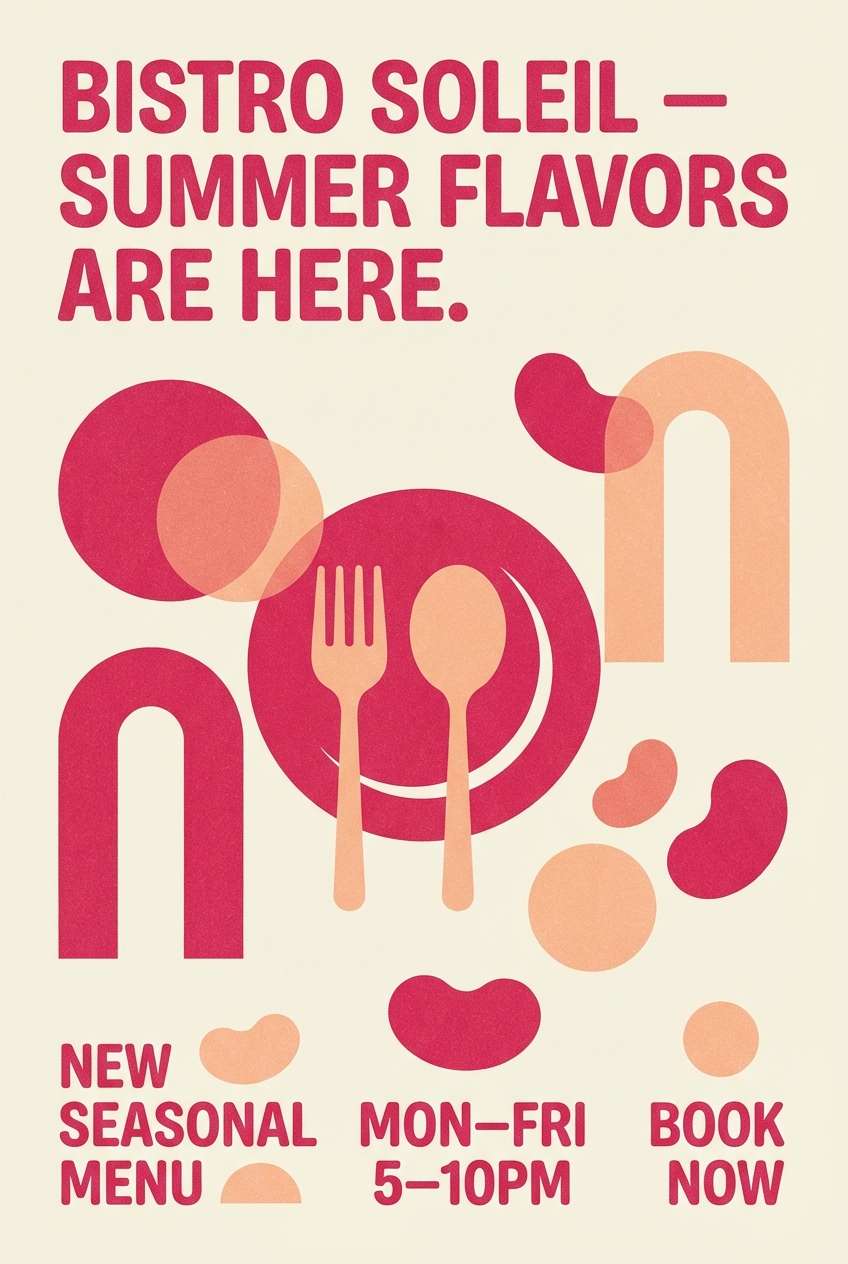 sunset rose restaurant poster