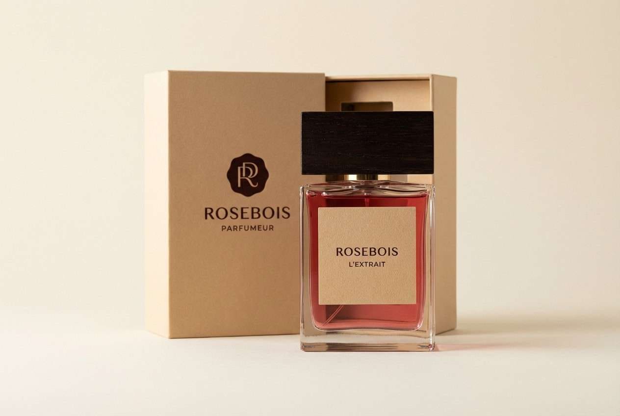 rose red perfume packaging