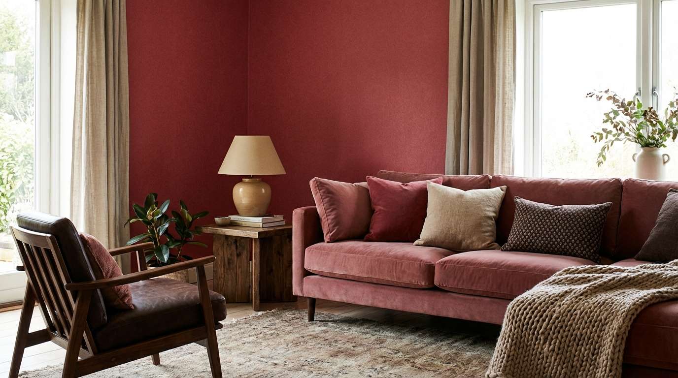 rosewood glow living room