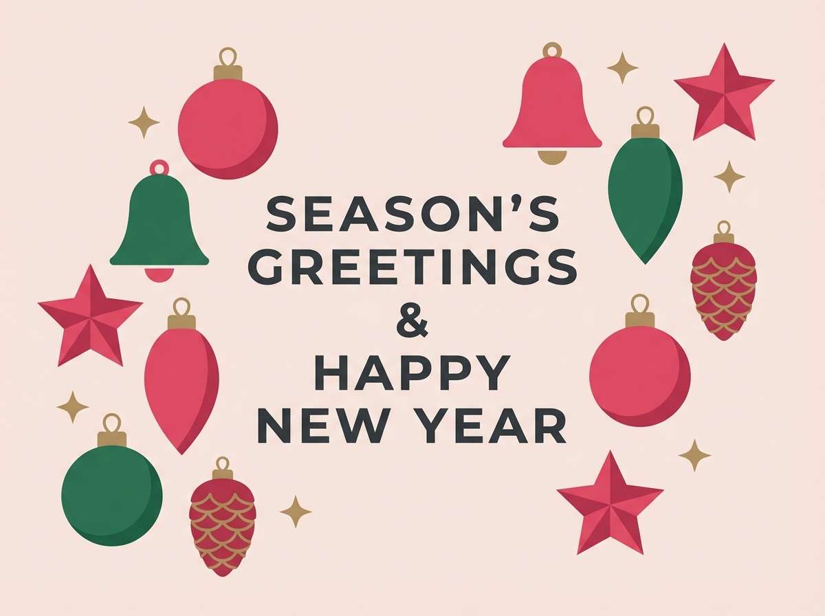 holiday rose greeting card