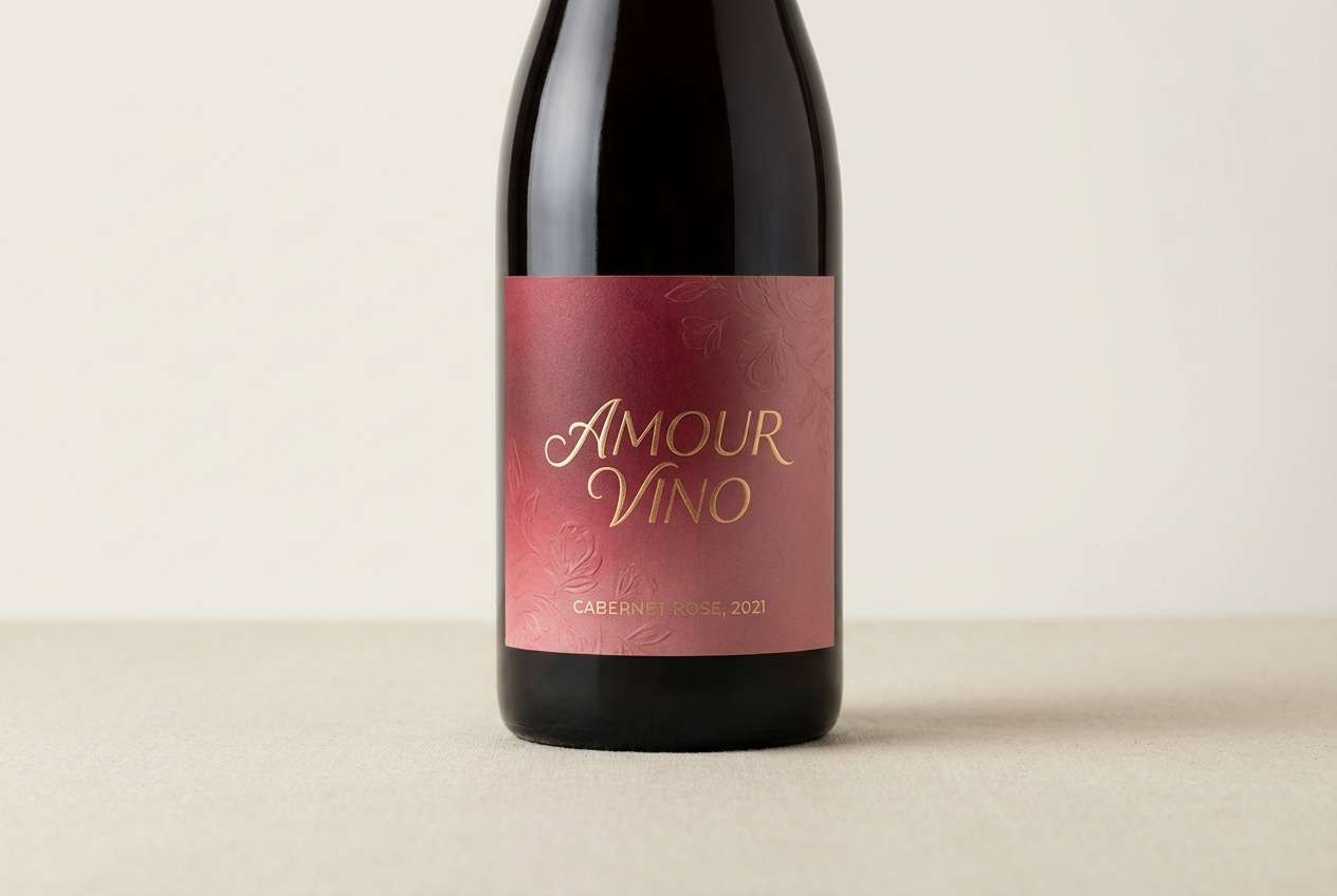 cabernet petal wine label