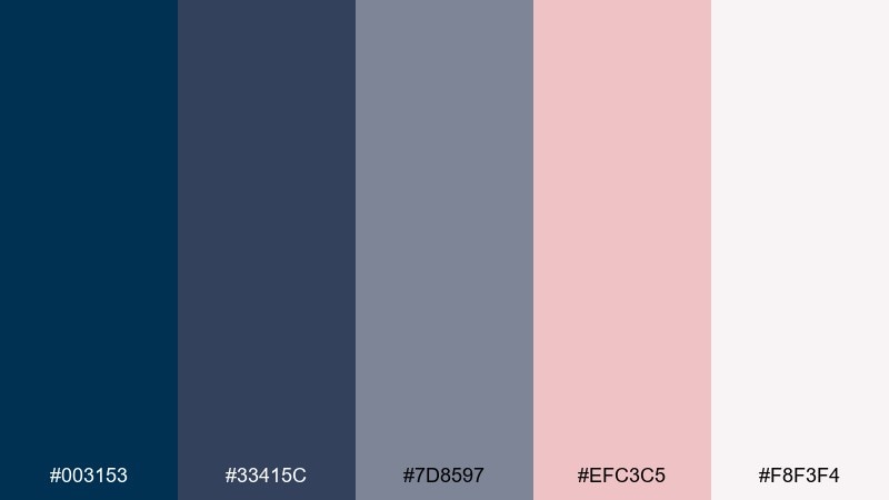 rose slate prussian blue color palette with hex codes