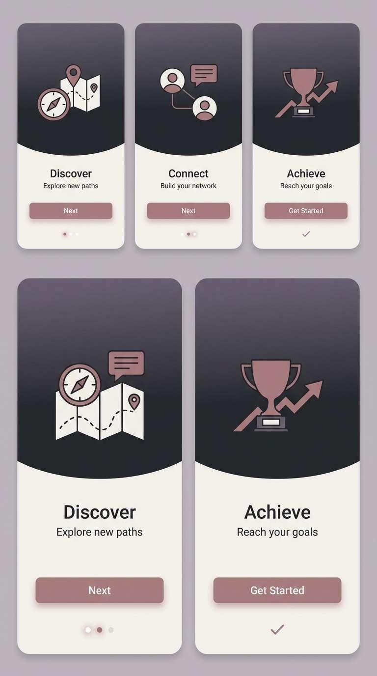 moody onboarding screens