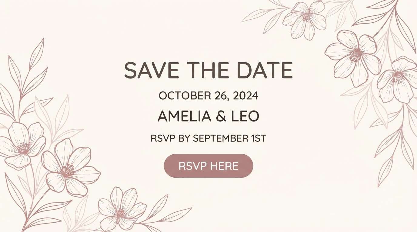 wedding website hero