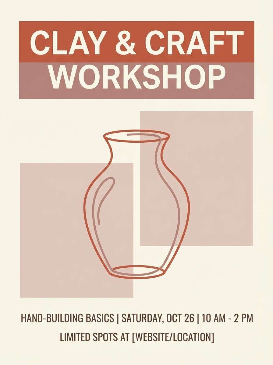ceramics workshop poster
