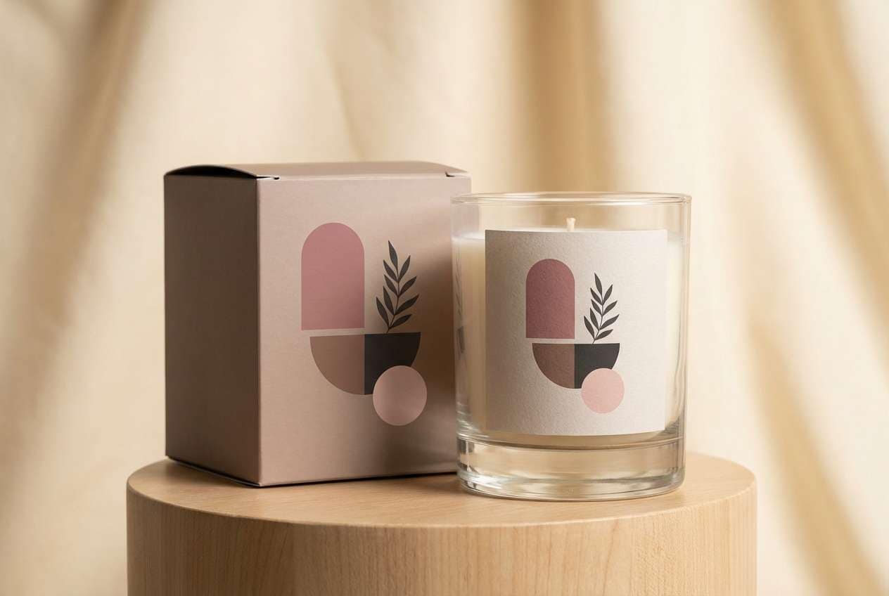 candle packaging mockup