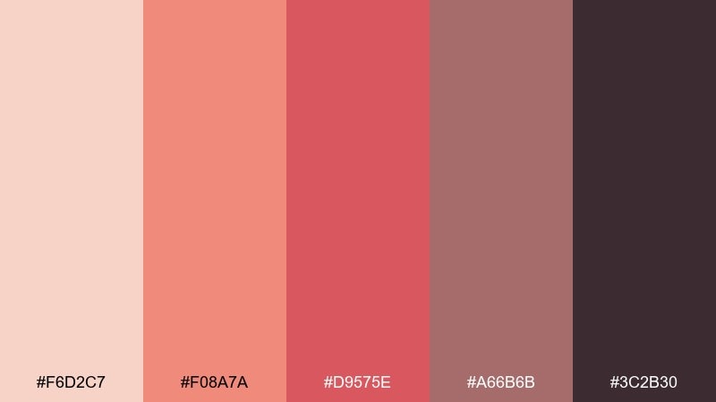 rosehip sunset poster rose garden color palette with hex codes