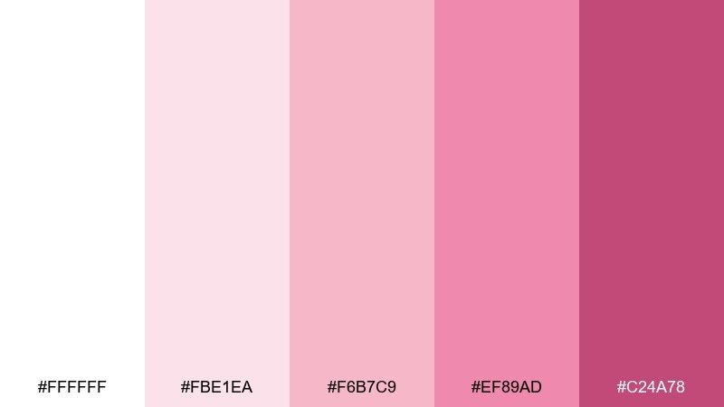 rosewater meringue color palette with hex codes