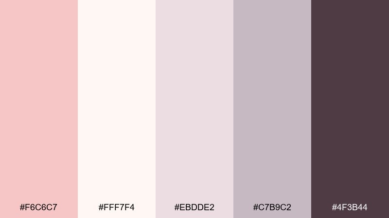 rosewater minimal ui tea rose color palette with hex codes