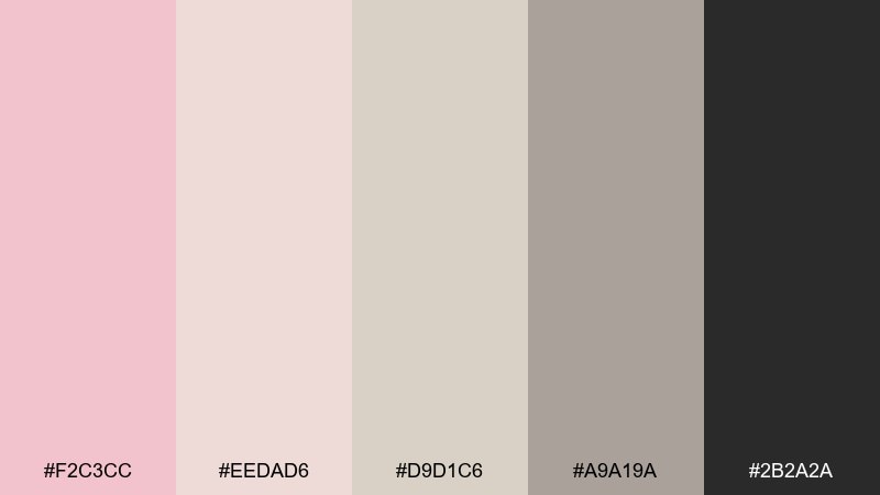 rosewater neutral color palette with hex codes