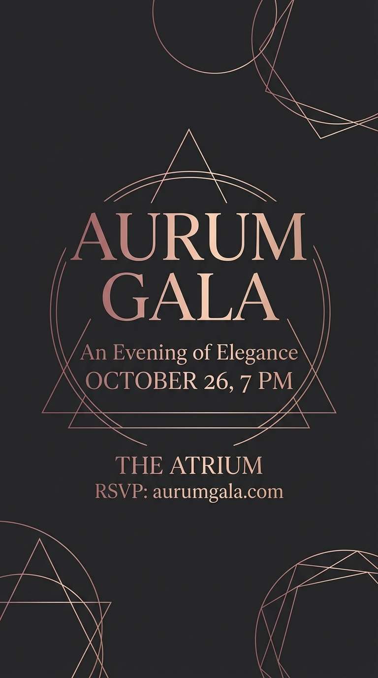 luxury event flyer design