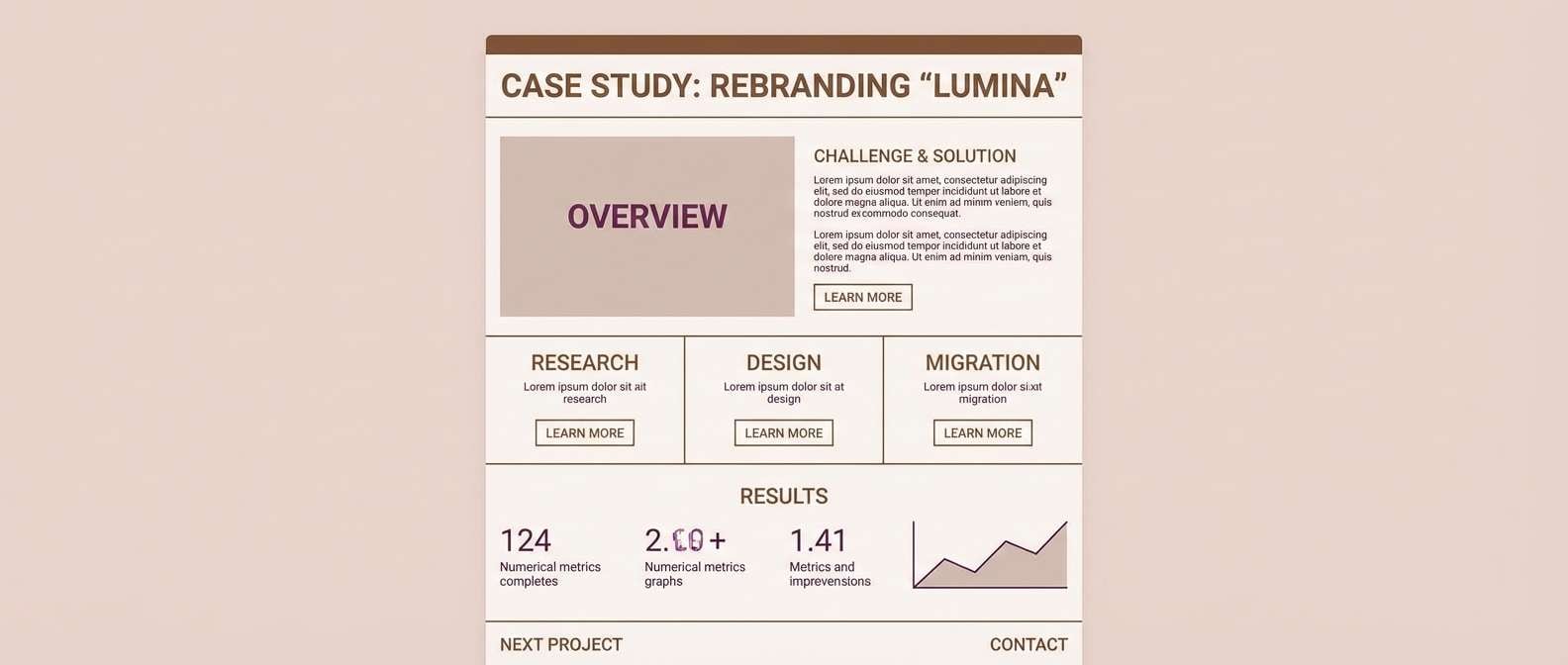 portfolio ui in plum tones