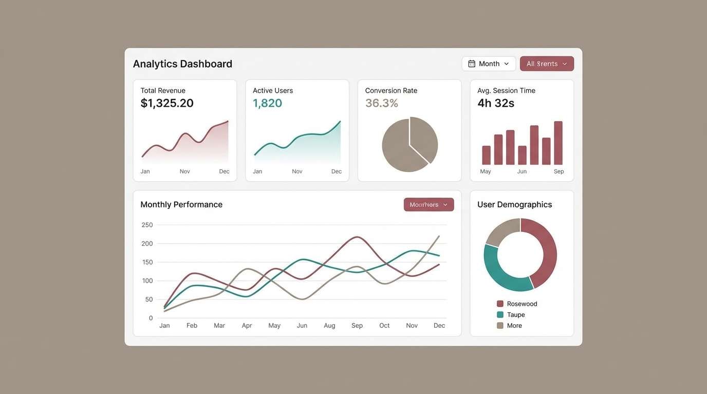 dashboard ui with teal accent