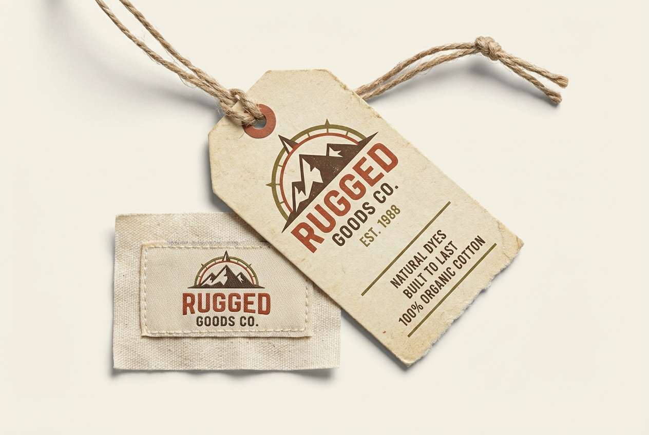 apparel hang tag mockup