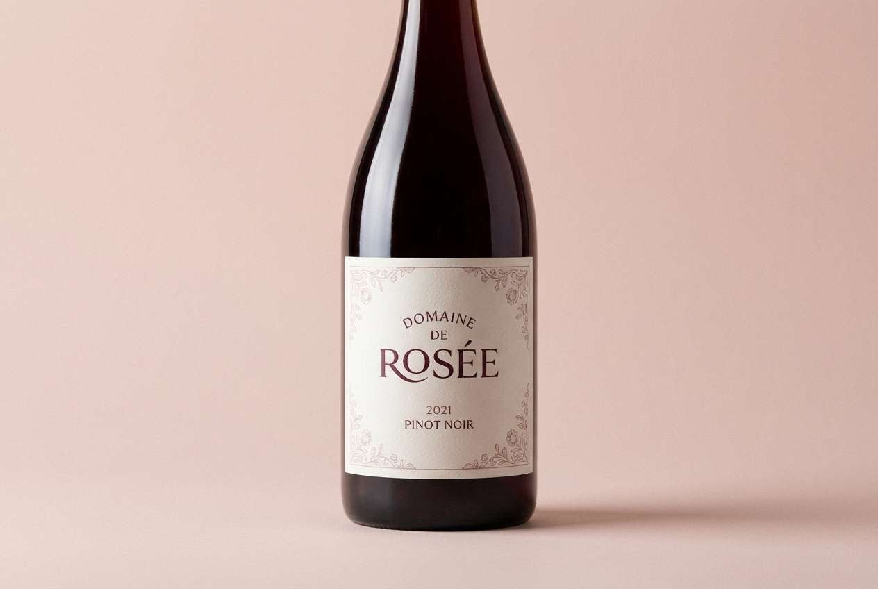 boutique wine label mockup