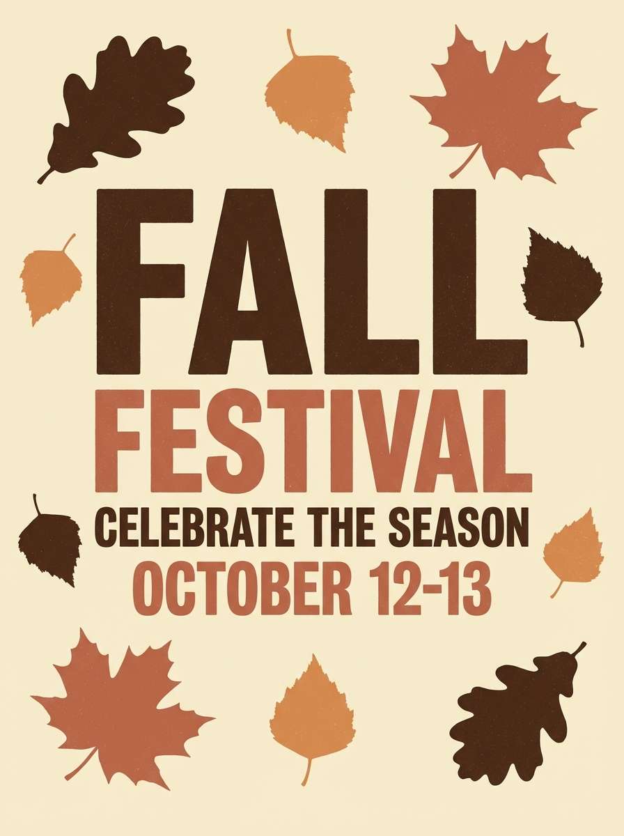 fall festival poster design