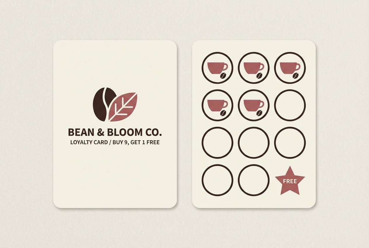 coffee loyalty card design