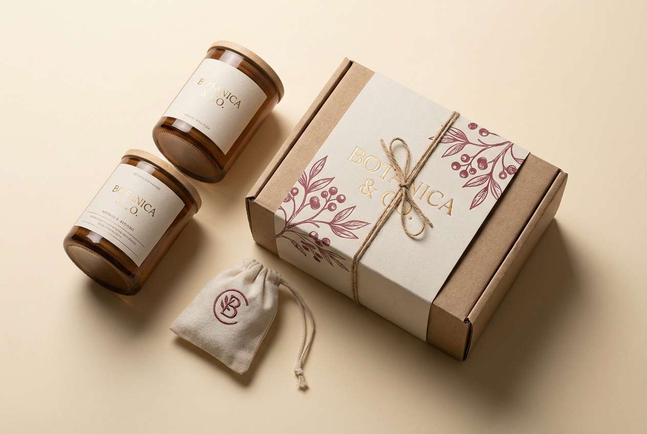 artisan packaging in warm reds