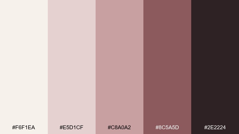 rosewood editorial magnolia color palette with hex codes