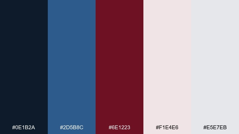rosewood tech color palette with hex codes