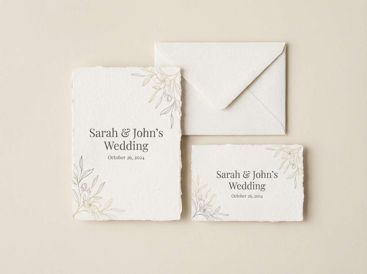 rosewood blush wedding invitation