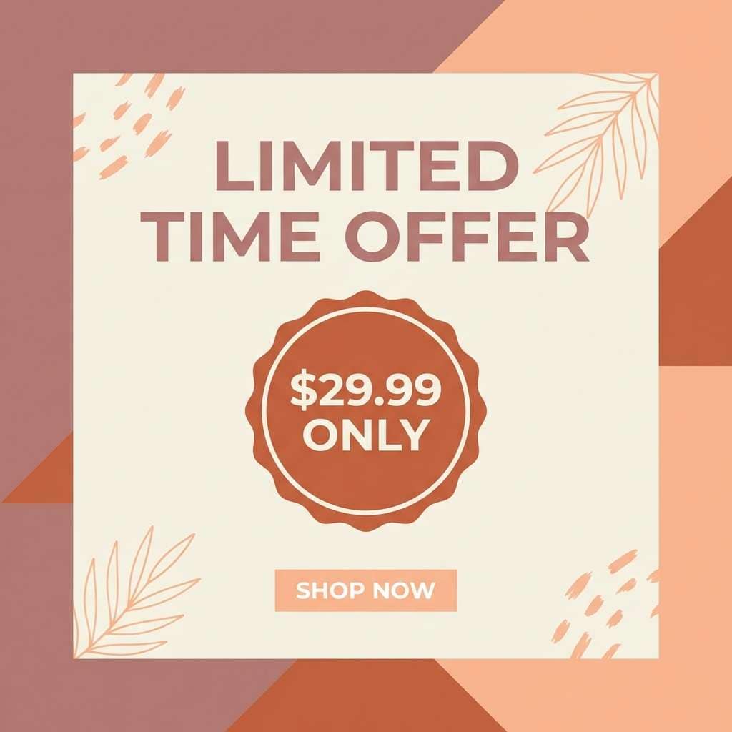 fall sale post in warm tones