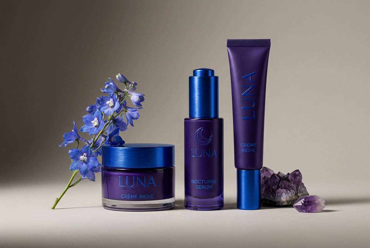 premium cosmetic packaging shot