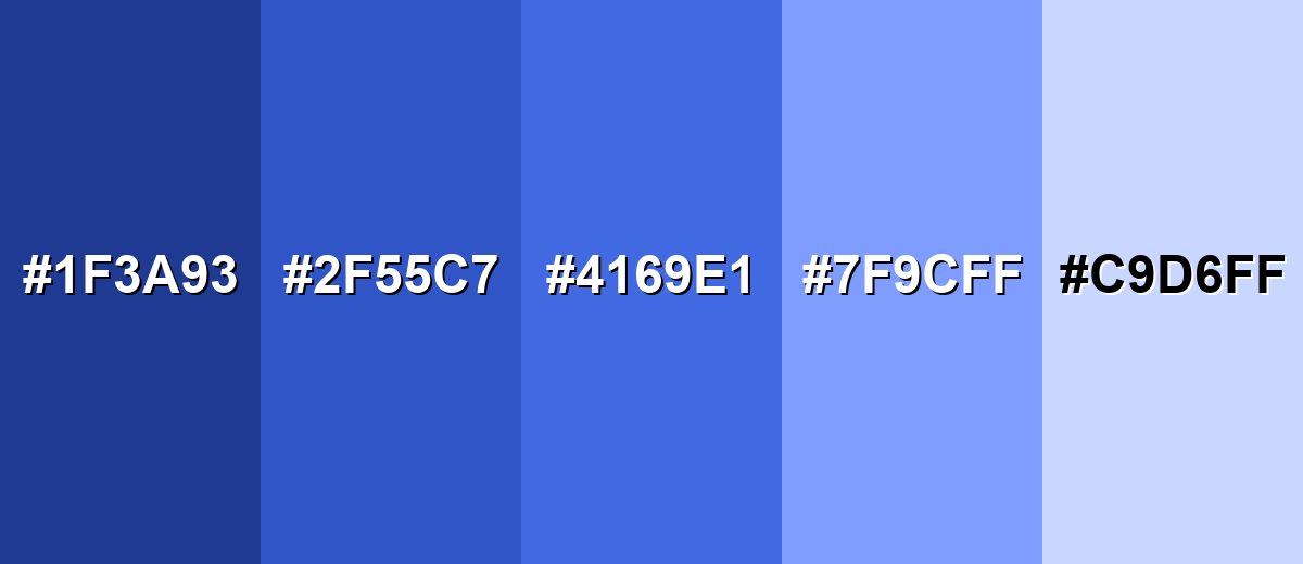 shades and variations of royal-blue-color