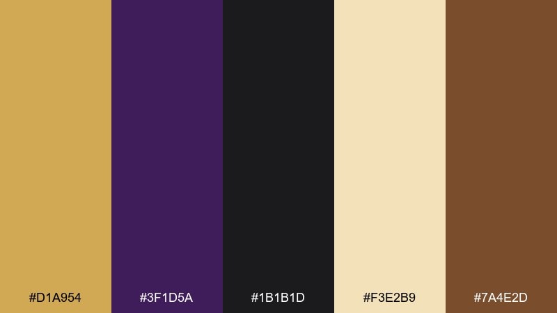 royal brocade color palette with hex codes