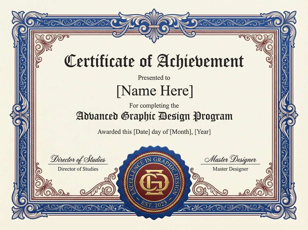 royal certificate design