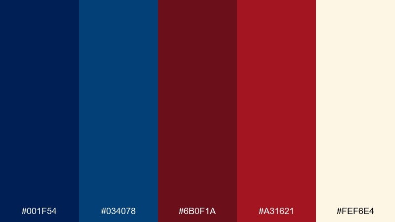 royal ink oxblood color palette with hex codes