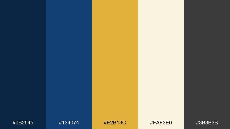 royal ledger gold dark blue color palette with hex codes
