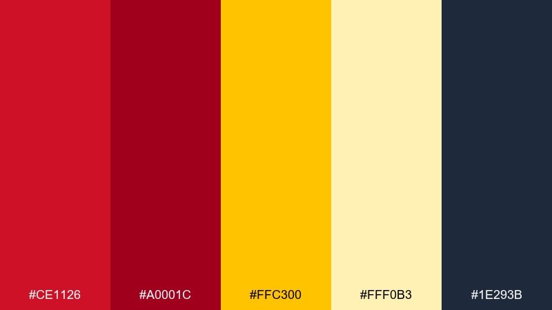 royal parade brights color palette with hex codes