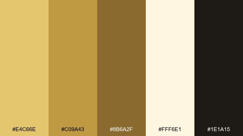 royal plated gold bronze color palette with hex codes