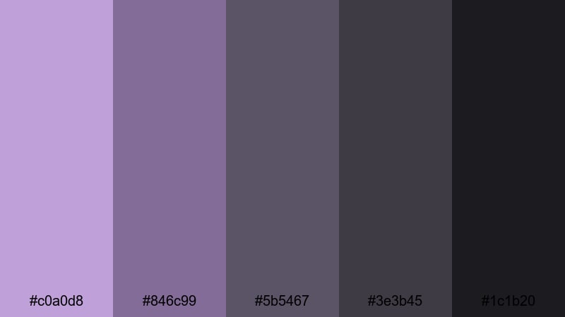royal plum silverline color palette with hex codes