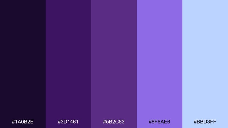 royal purple night sky royal purple color palette with hex codes