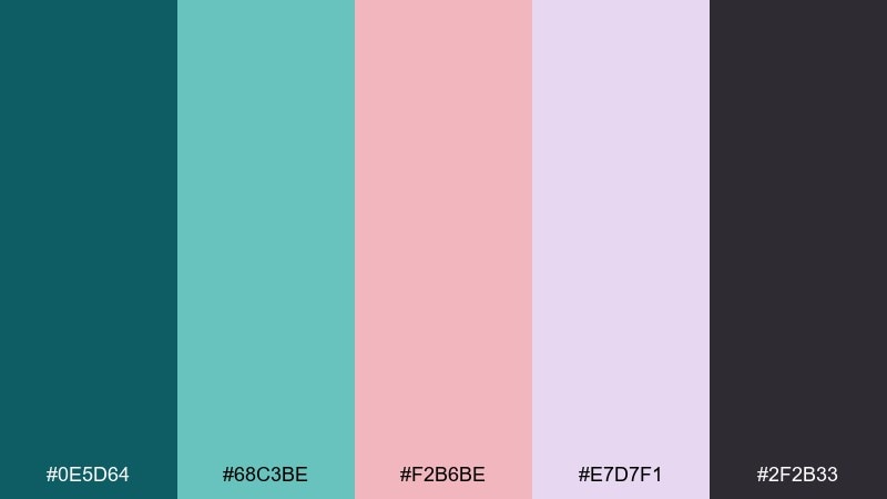royal taffeta sleeping beauty color palette with hex codes
