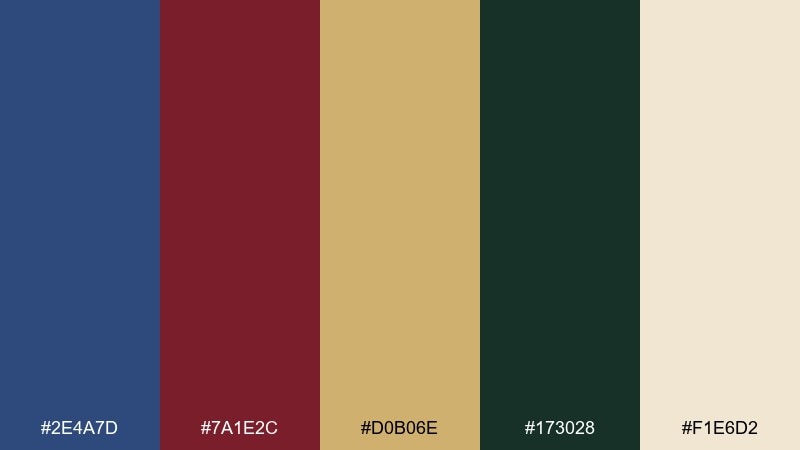 royal tapestry baroque color palette with hex codes