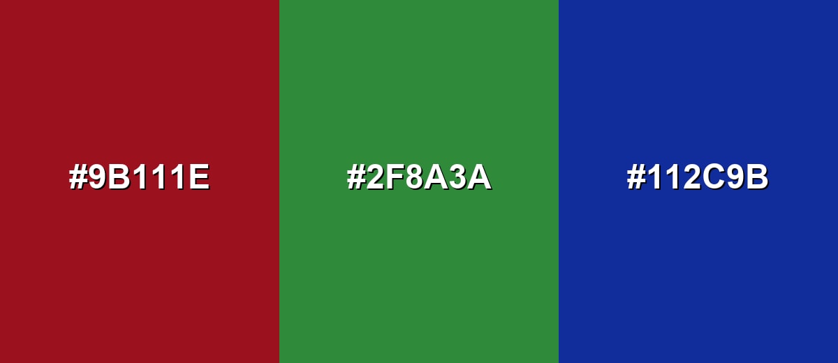 triadic combinations of ruby-color