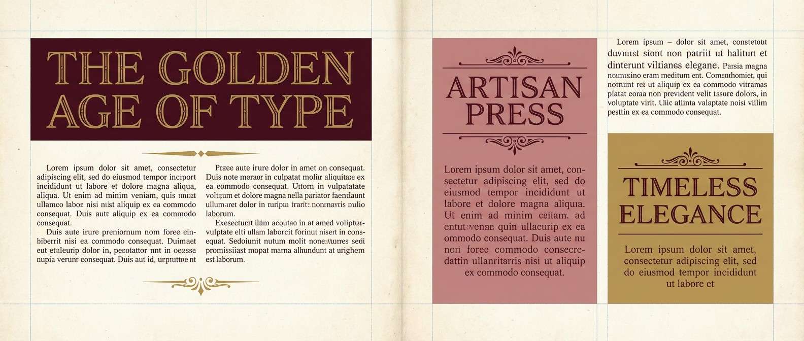 vintage editorial spread