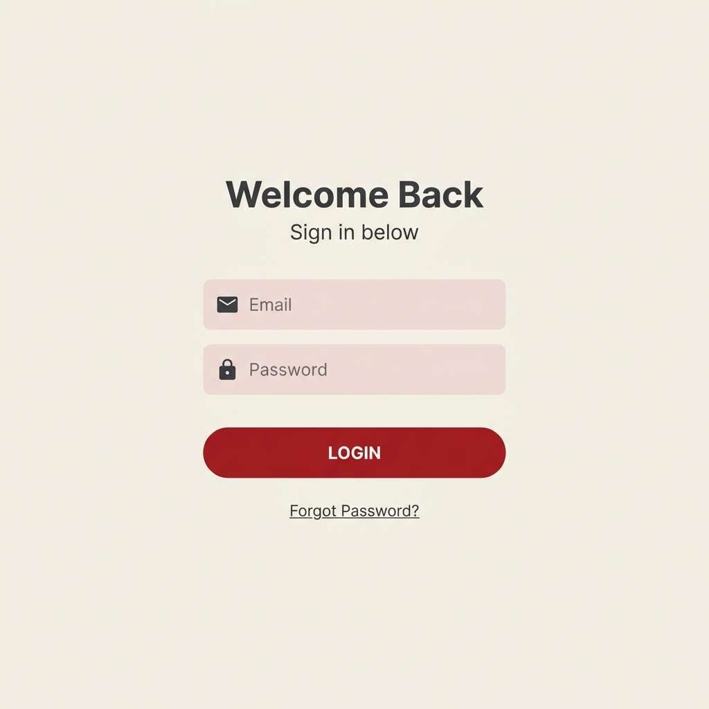 minimal login ui