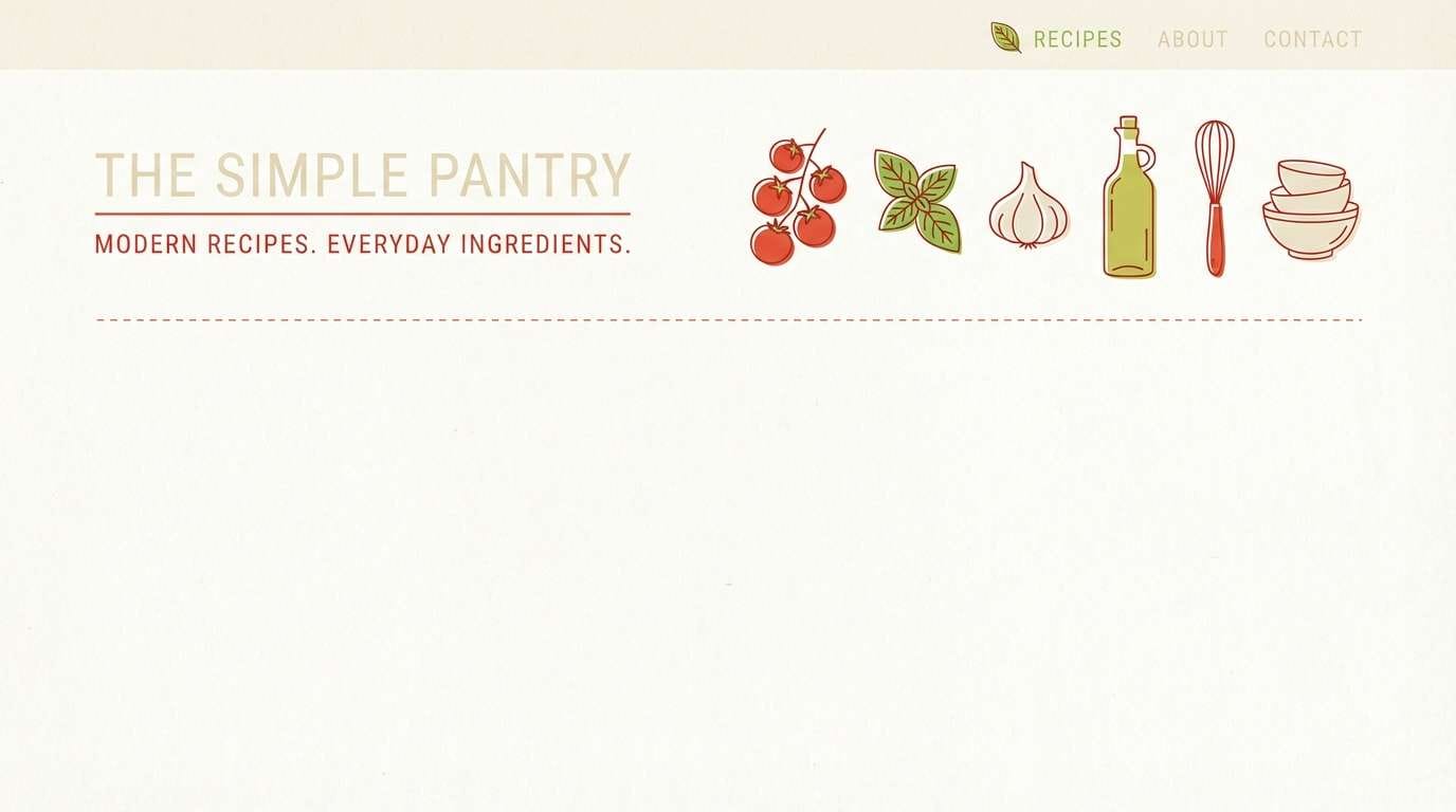 recipe blog header