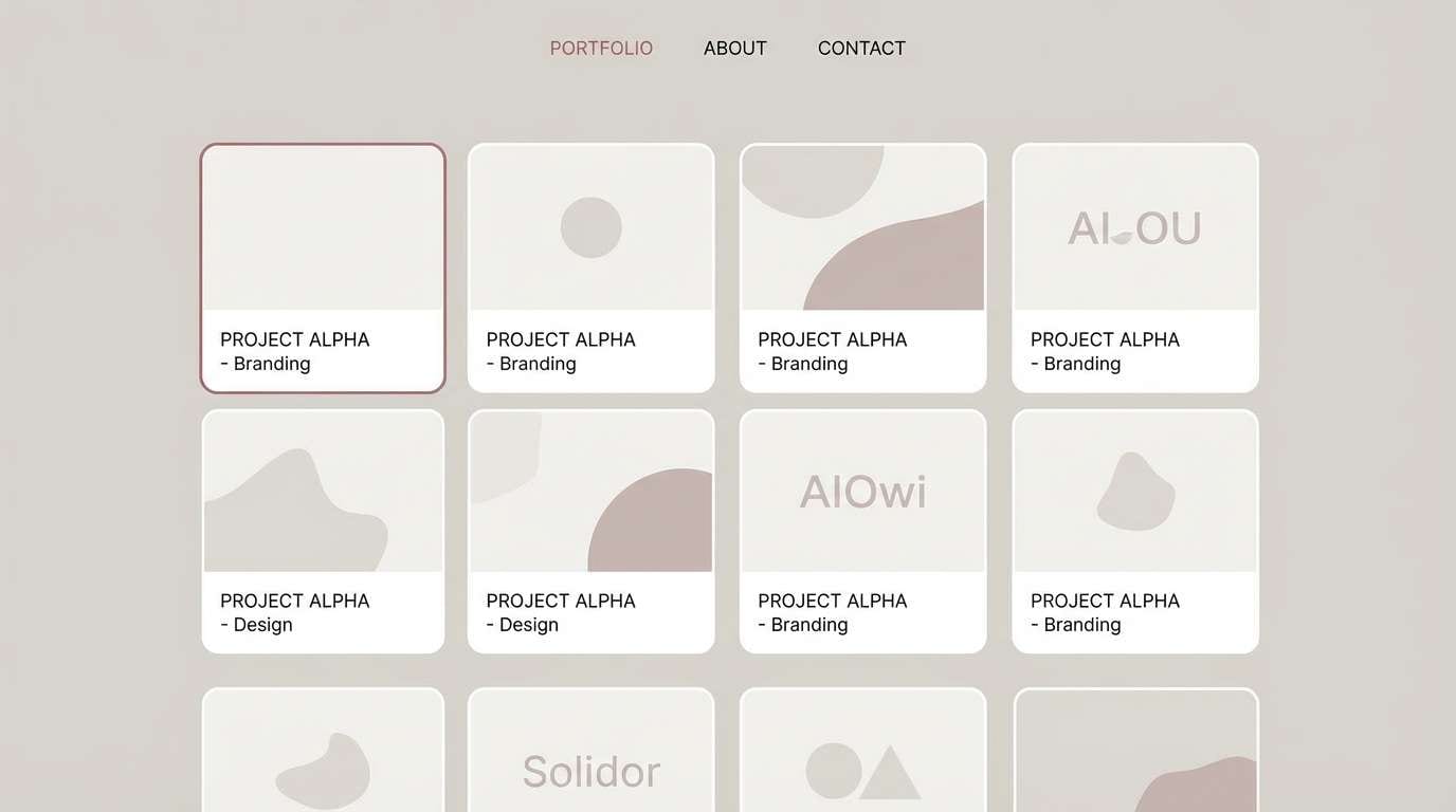 minimal portfolio ui