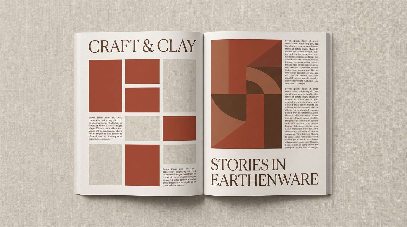 editorial spread grid layout