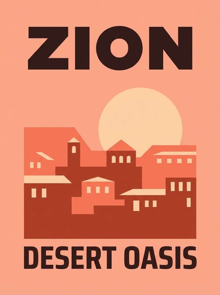 terracotta travel poster