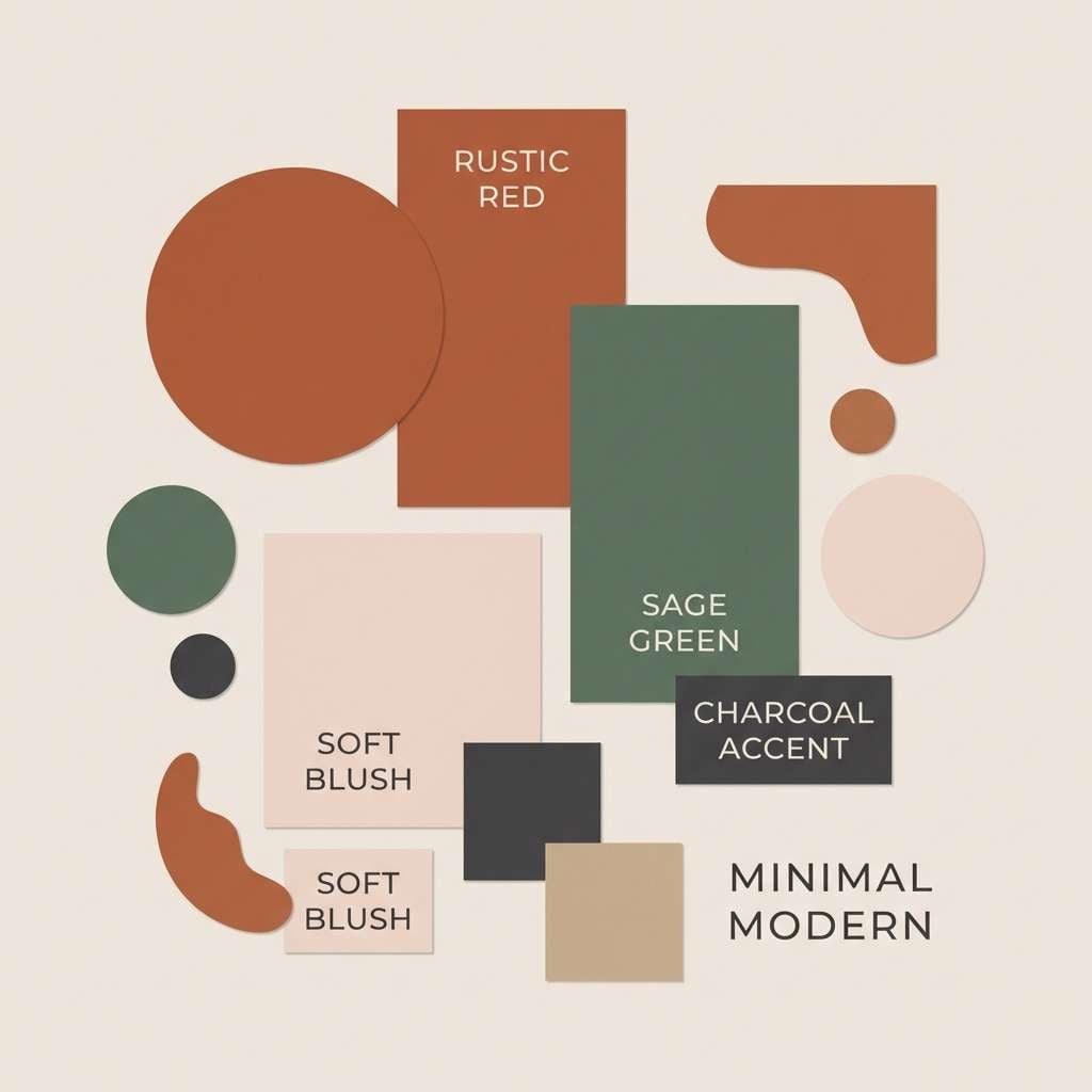 rust sage mood board