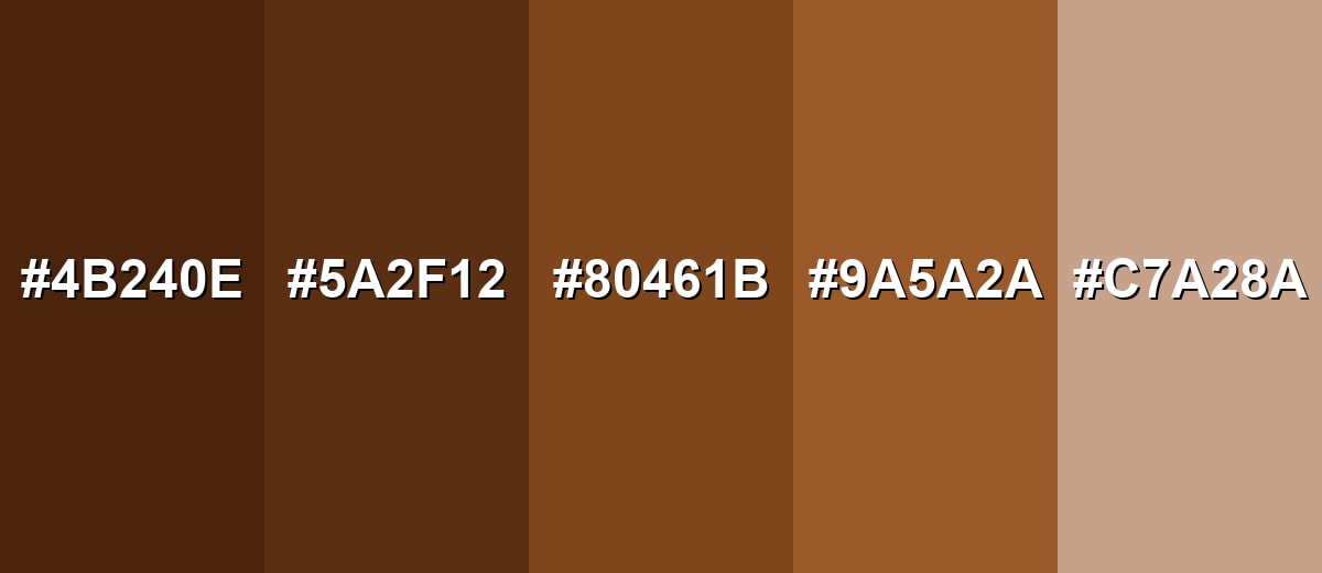 shades and variations of russet-color