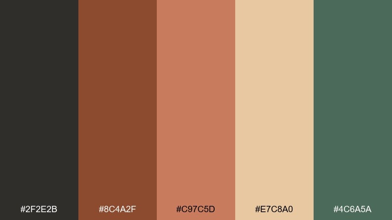 rusted roller street art color palette with hex codes