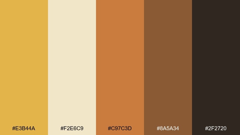 rustic barnboard corn color palette with hex codes
